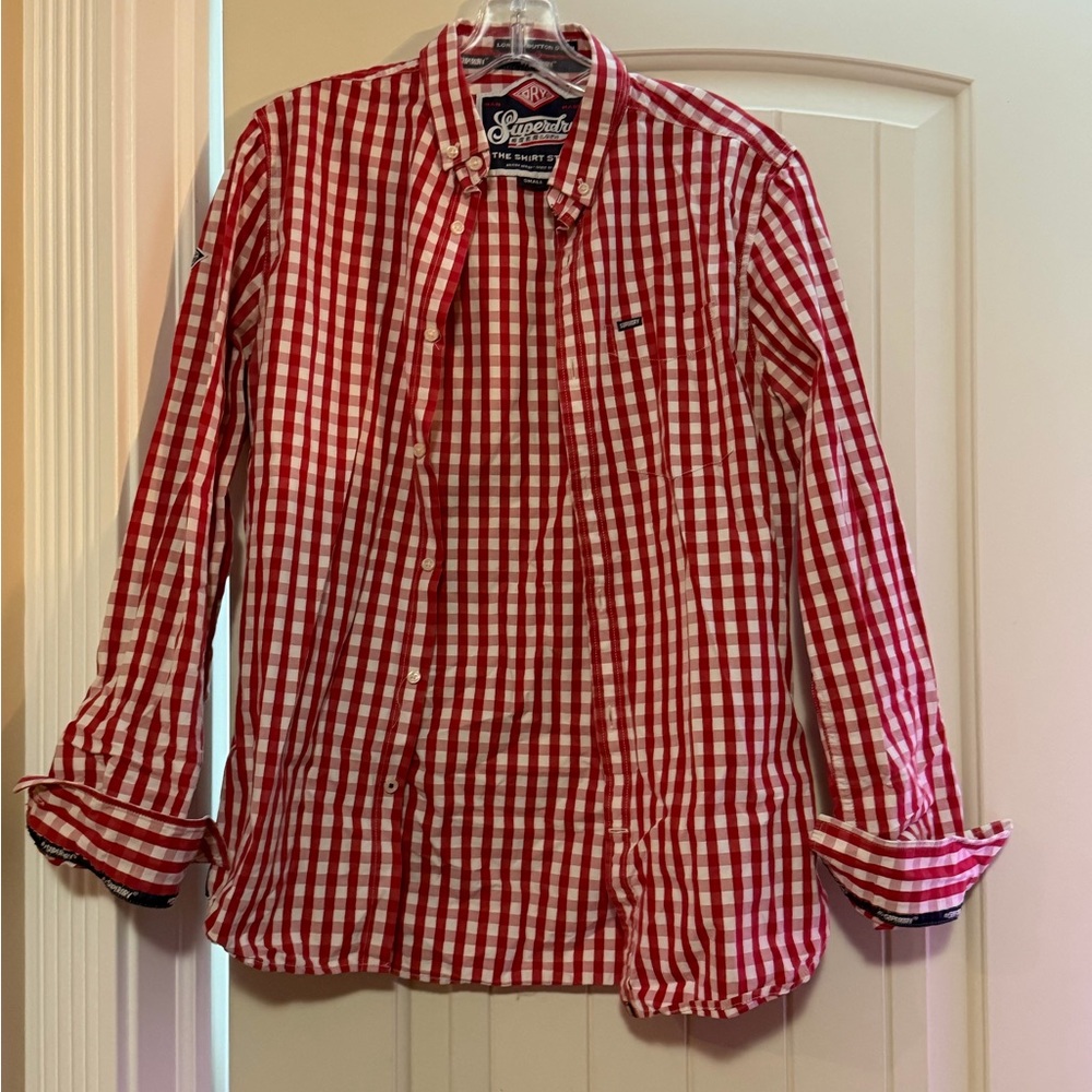 Superdry Red and White Checkered Shirt